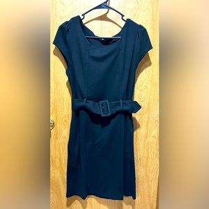H&M Black Belted Dress Size 12